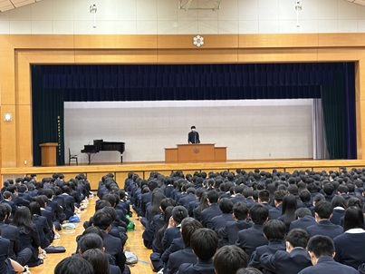修了式　生徒会長の話